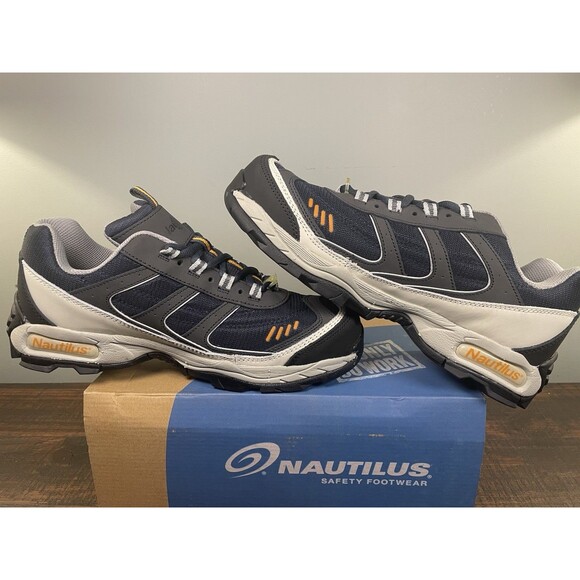 Nautilus N1326 Men’s Steel Toe ESD Work Shoes Size 12 Medium – Navy/Gray New - Picture 10 of 12